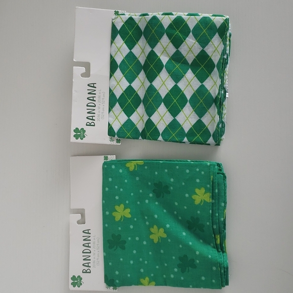 2 St Patrick's Day theme bandana 20"x20" set of two - Picture 4 of 9